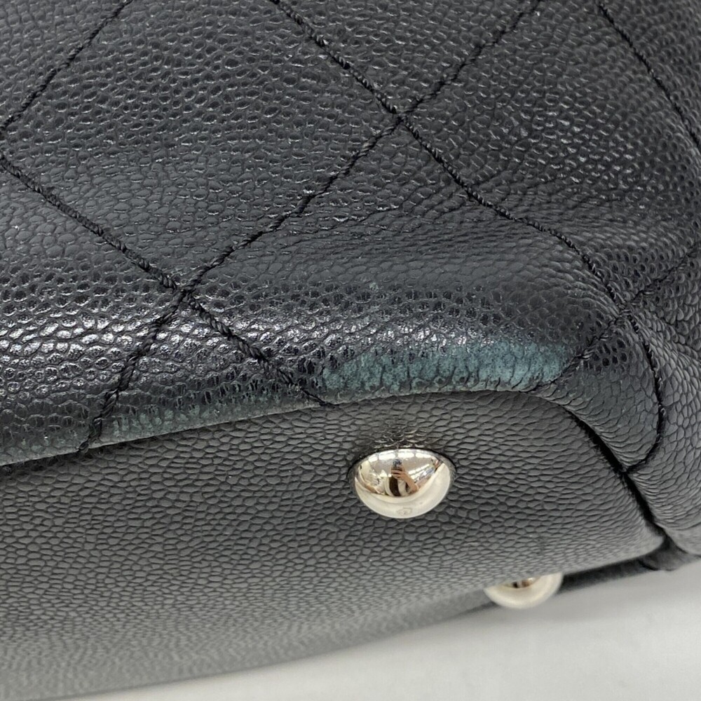 CHANEL Black Caviar Leather Tote Bag - Picture 6 of 10